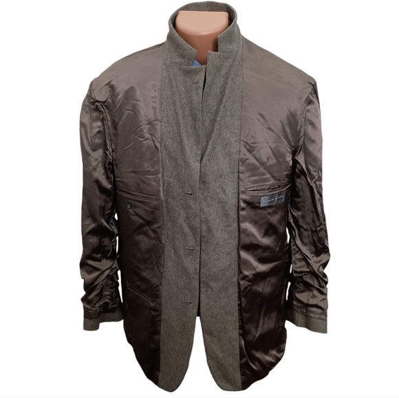 Mens Oscar de la Renta Wool Cashmere Blend 3 Button Sport Coat Size 41 Regular - Picture 6 of 12